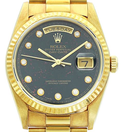 rolex daydate gold bloodstone|Rolex Yellow Gold Bloodstone Dial Day.